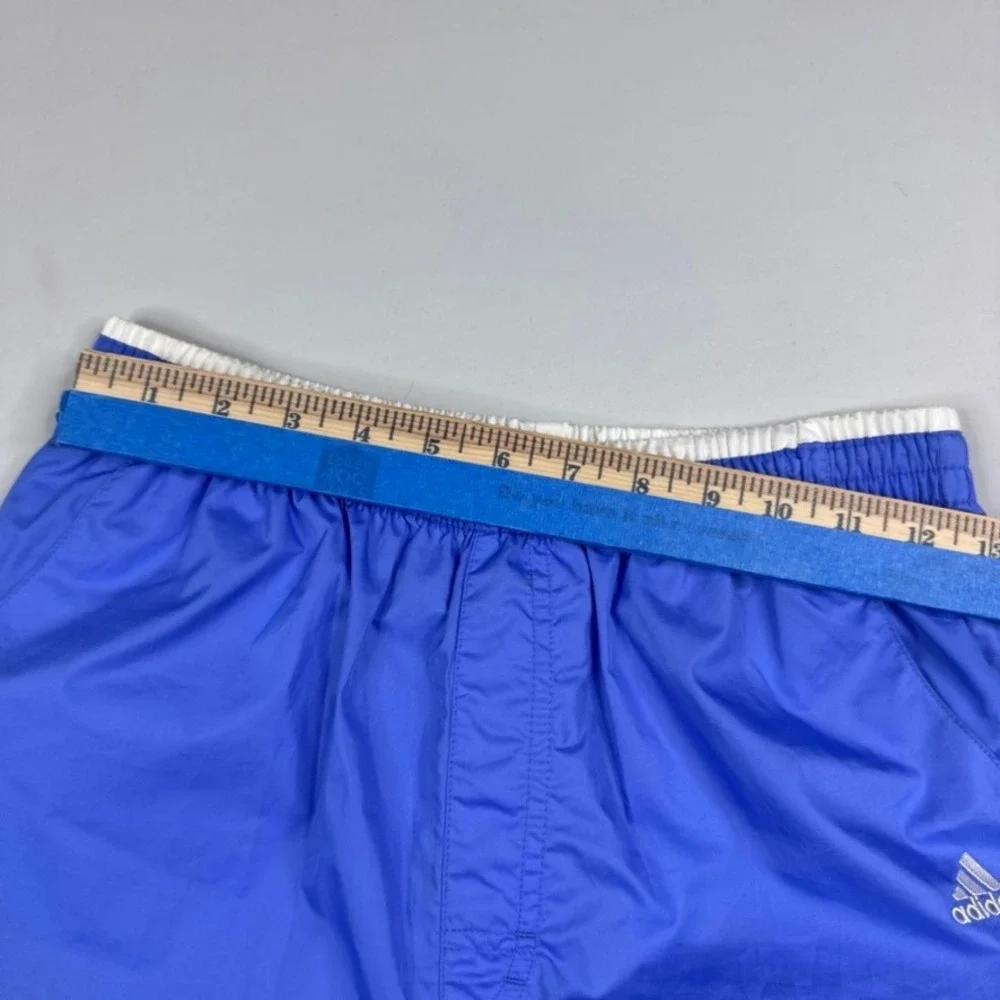 Vintage Adidas Track‎ Pants Mens Small Blue Windbreaker Lightweight Retro Sporty